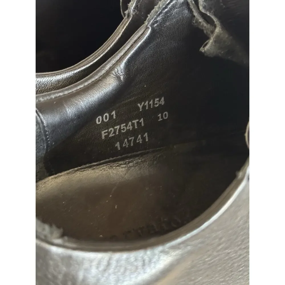 John Varvatos 315 Reed Low Top Sneakers 10 Black Leather Luxe Minimalist F2754T1